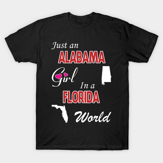 Alabama - Florida T-Shirt by ALEXANDRA PIVOVAROVA |